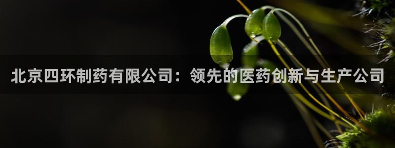 老哥俱乐部是干什么的啊：北京四环制药有限公司：领先的医药创新与生产公司