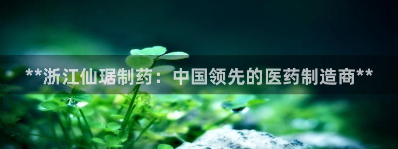 九游会老哥俱乐部社区论坛：**浙江仙琚制药：中国领先的医药制造商**
