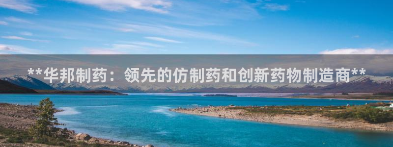 老哥俱乐部是干什么的啊：**华邦制药：领先的仿制药和创新药物制造商**
