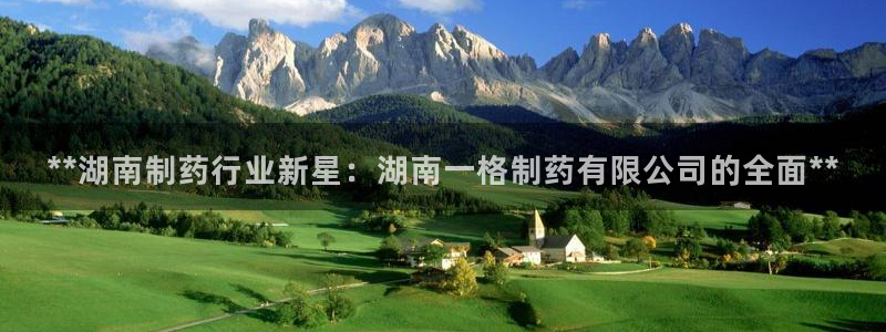 老哥吧九游会下架吗：**湖南制药行业新星：湖南一格制药有限公司的全面**