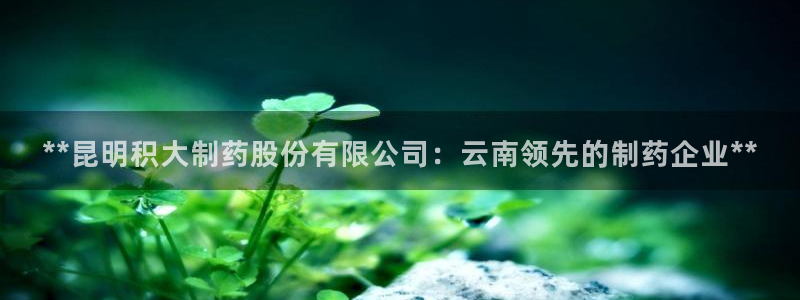 9游会老哥俱乐部：**昆明积大制药股份有限公司：云南领先的制药企业**