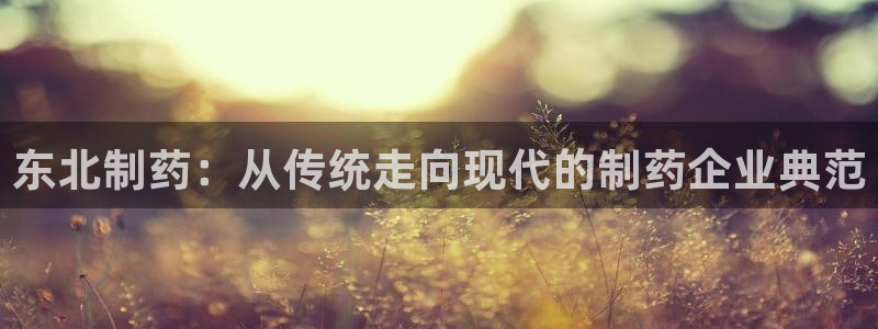 9游会老哥俱乐部：东北制药：从传统走向现代的制药企业典范