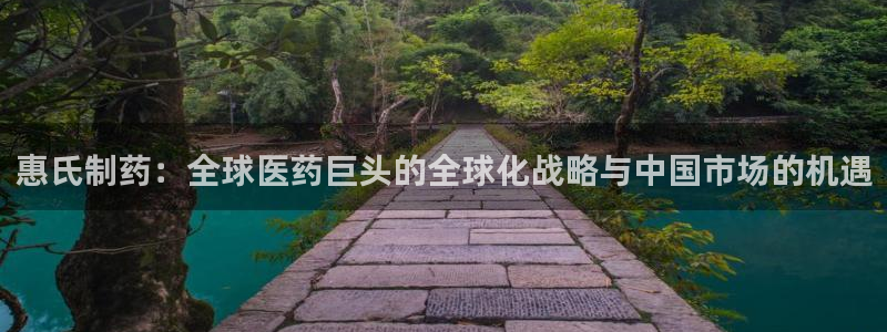 ag九游会老哥俱乐部：惠氏制药：全球医药巨头的全球化战略与中国市场的机遇