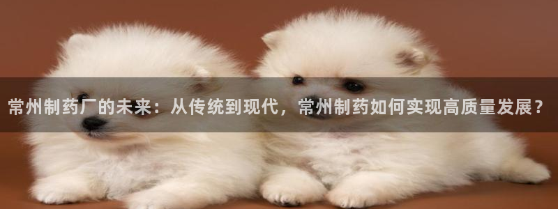 9游会老哥：常州制药厂的未来：从传统到现代，常州制药如何实现高质量发展？