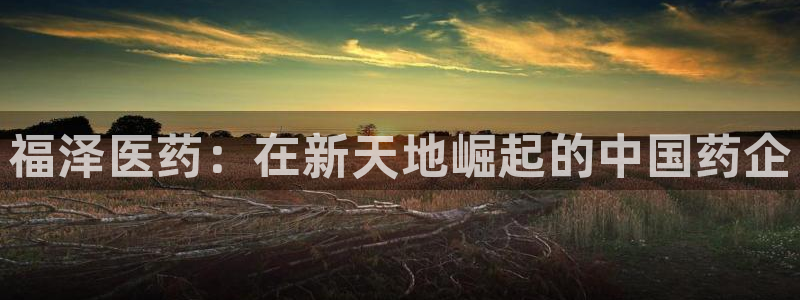 ag九游老哥俱乐部：福泽医药：在新天地崛起的中国药企