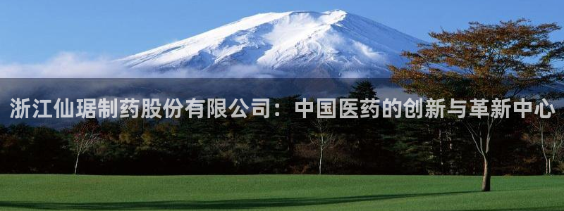 九游会老哥必备的交流社区九：浙江仙琚制药股份有限公司：中国医药的创新与革新中心